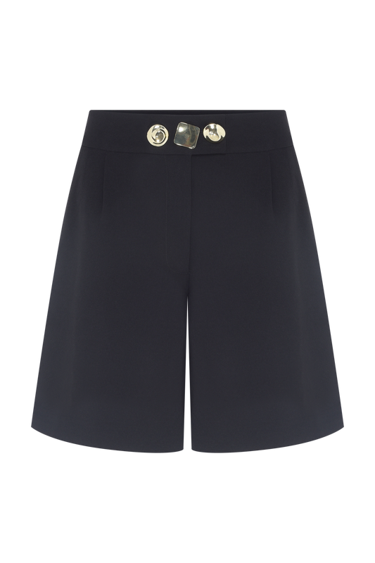 BERMUDA CREPE GOLDENTIME PRETO