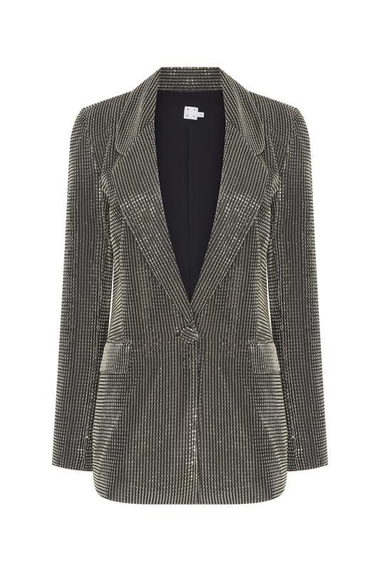 BLAZER TULE LUREX GLOWING PRATA