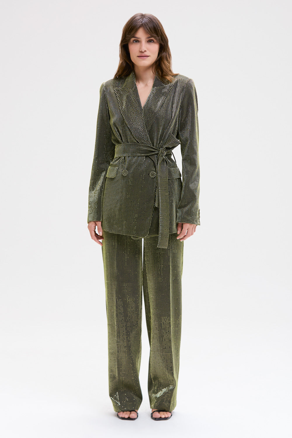 BLAZER TULE LUREX GLOWING DOURADO