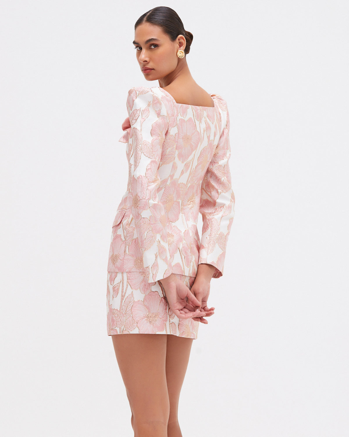 BLAZER JACQUARD PETAL ROSA