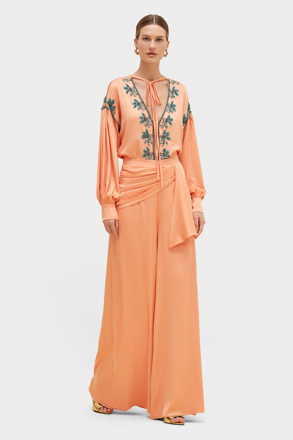 BLUSA CETIM SUNSET LARANJA
