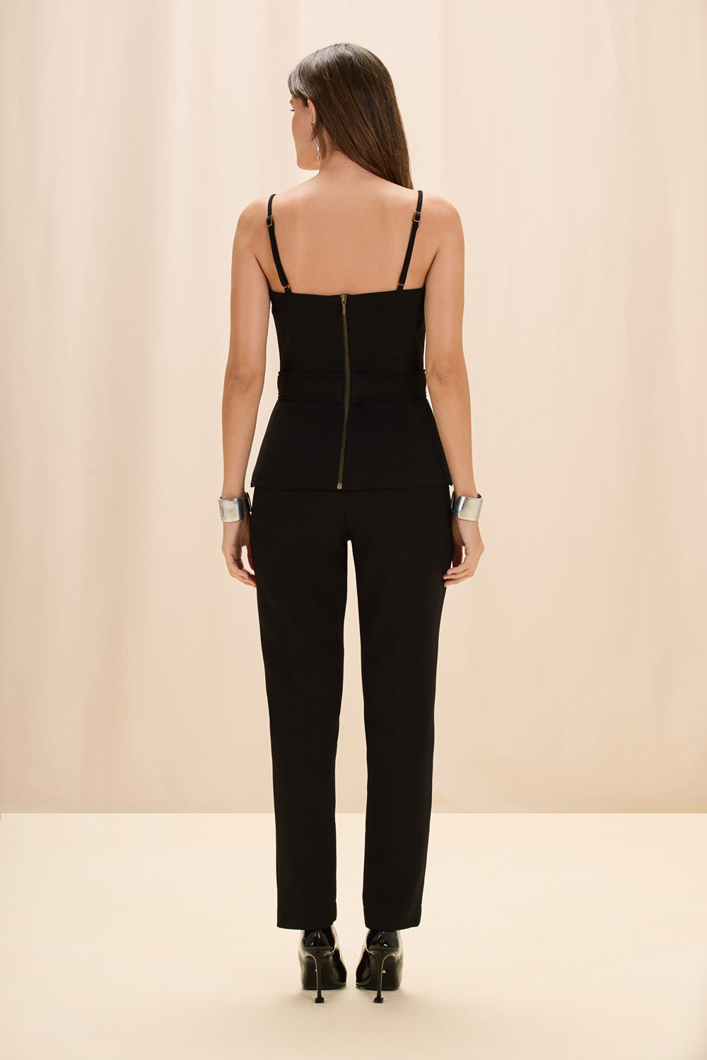 BLUSA DUAL CREPE PRETO