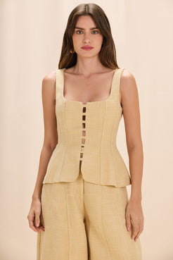 BLUSA LINHO SIENNA BEGE