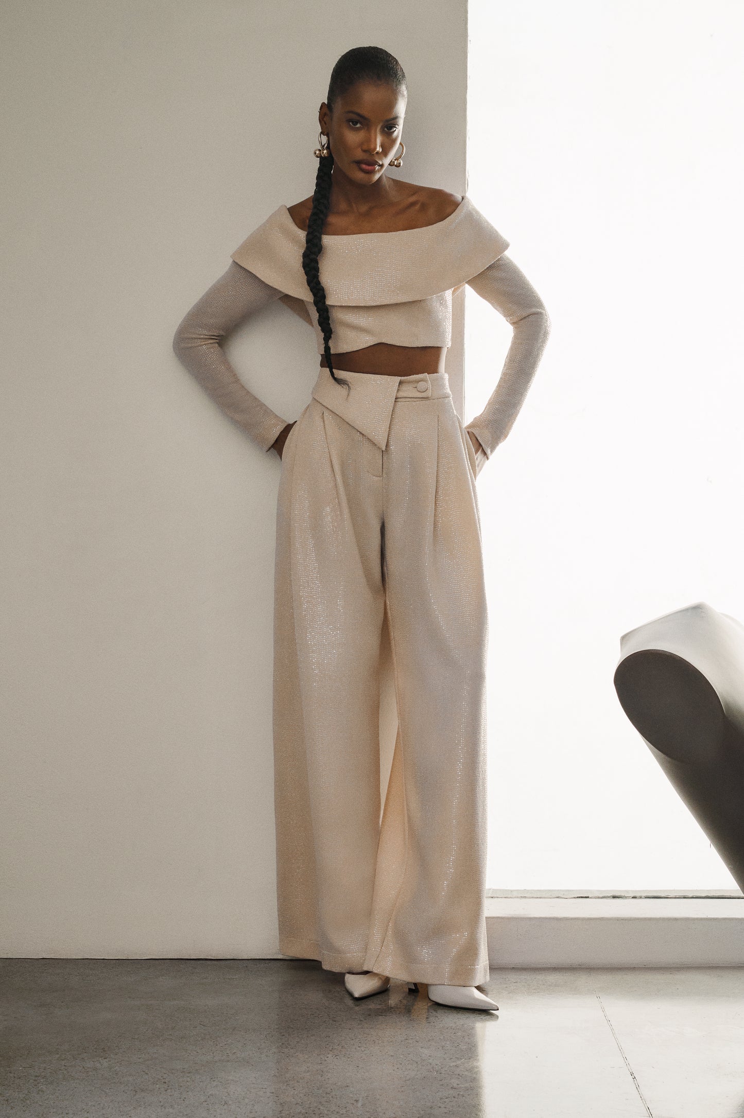 CALÇA MALHA PHASES DOURADO