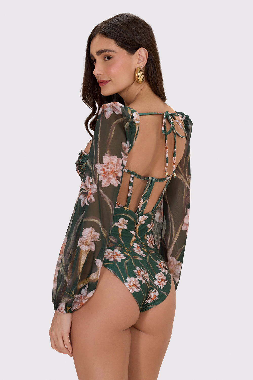 BODY LYCRA NARCISSUS VERDE ESCURO