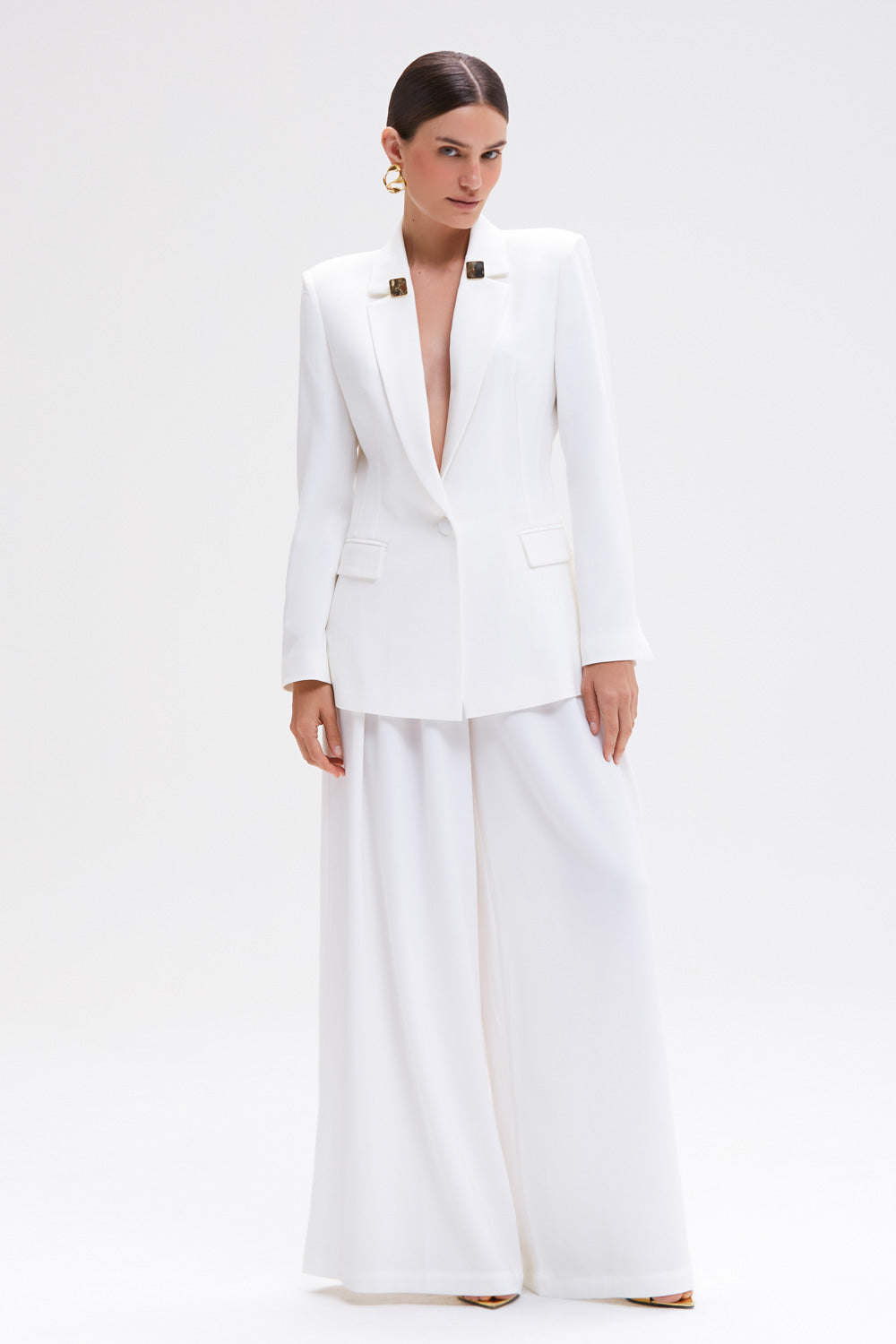 BLAZER CREPE GOLDENTIME OFF WHITE