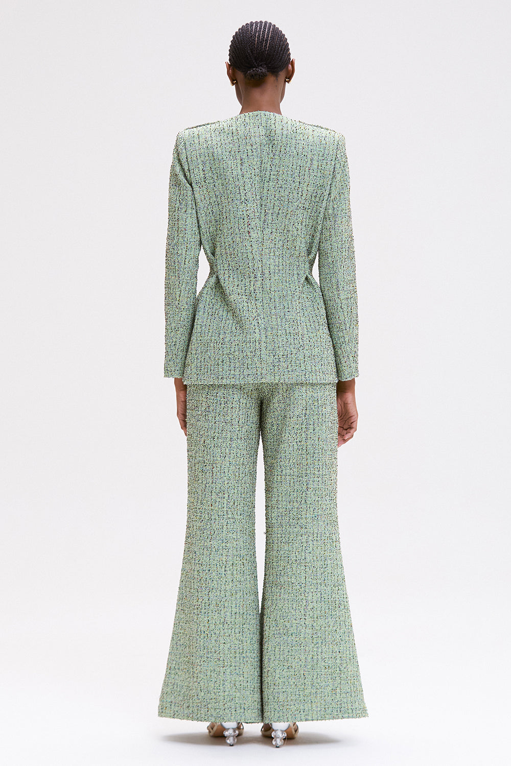 BLAZER CRYSTAL TWEED VERDE