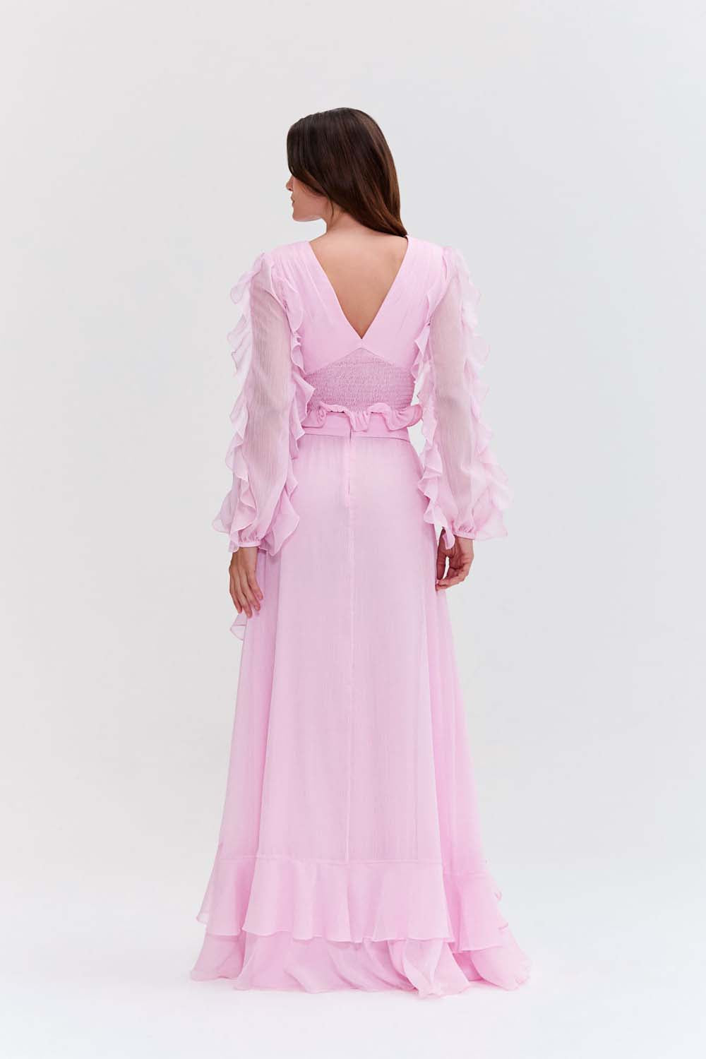 SAIA LONGA CHIFFON WONDERLAND ROSA CLARO