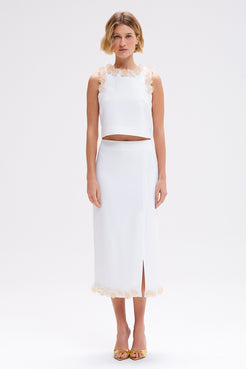 SAIA CREPE PETALS OFF WHITE