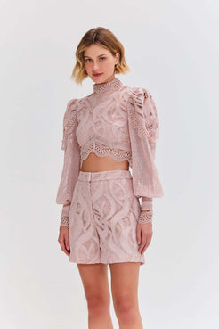 SHORTS AURA LACE ROSE