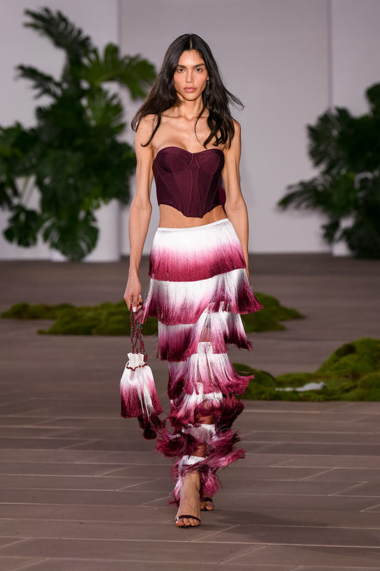 TOP CORSET LUDIC LYCRA VERMELHO ESCURO