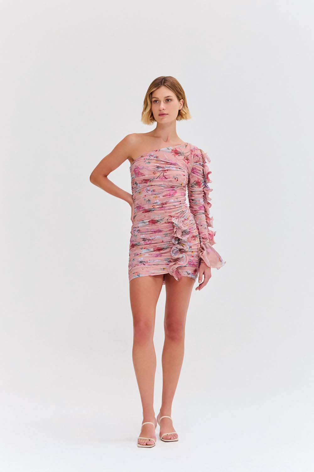 VESTIDO CURTO CAROL PRINT LARANJA
