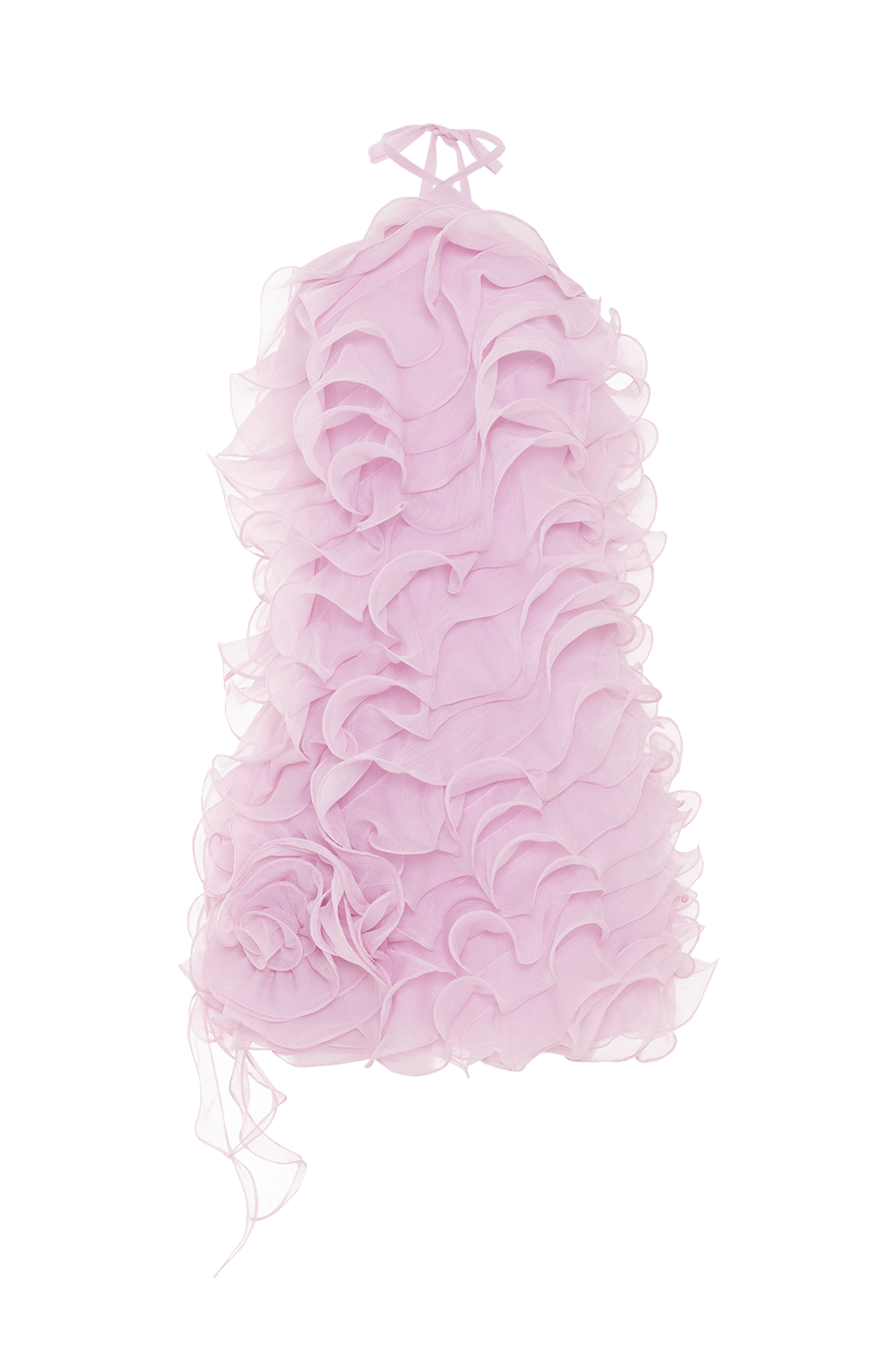 VESTIDO CURTO CHIFFON WONDERLAND ROSA CLARO