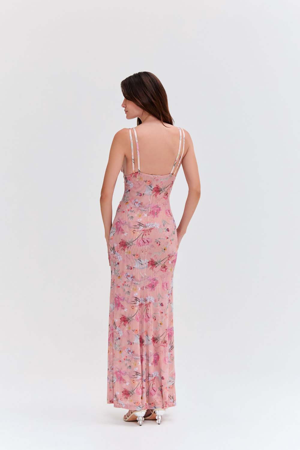 VESTIDO LONGO CAROL PRINT LARANJA