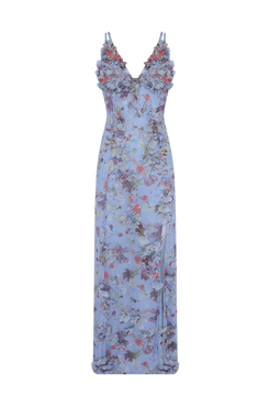 VESTIDO LONGO CAROL PRINT AZUL