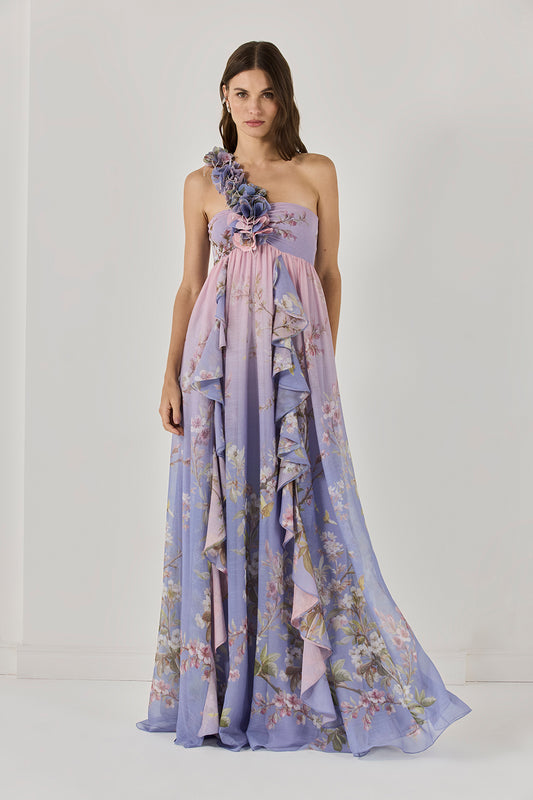 VESTIDO LONGO DELICATA LILAS