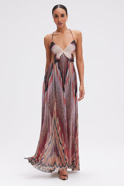 VESTIDO LONGO TULE PAPILON LARANJA