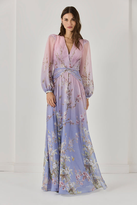 VESTIDO LONGO DELICATA LILAS