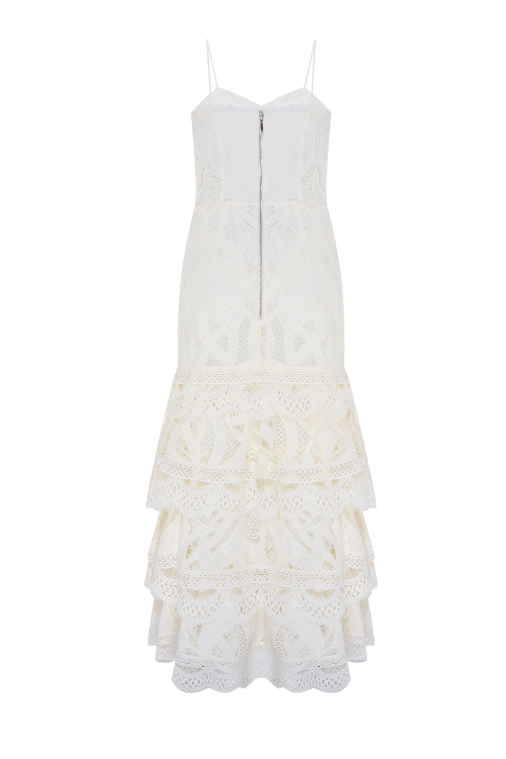 VESTIDO MIDI AURA LACE OFF WHITE