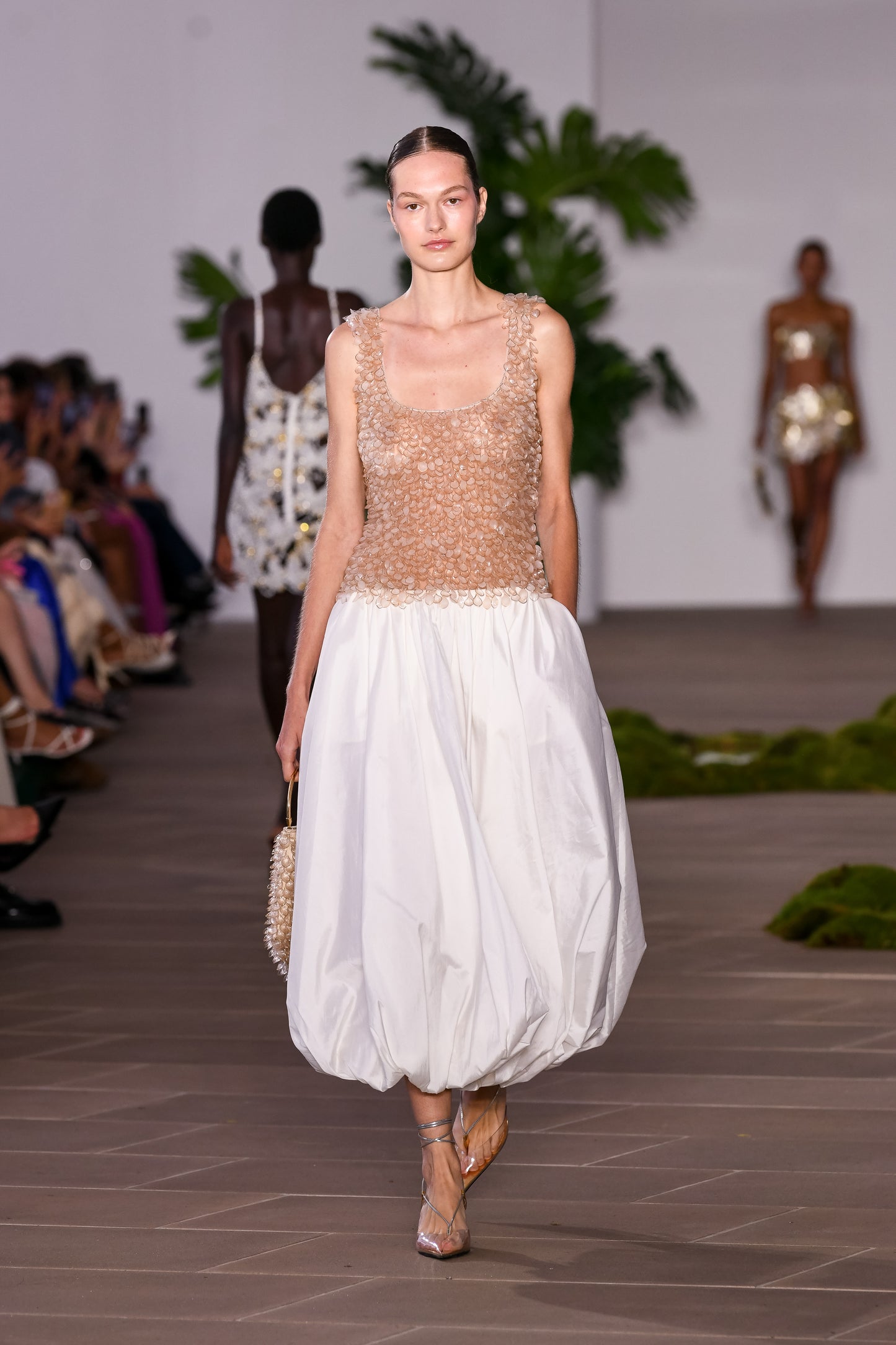 VESTIDO MÍDI TAFETÁ OFF WHITE