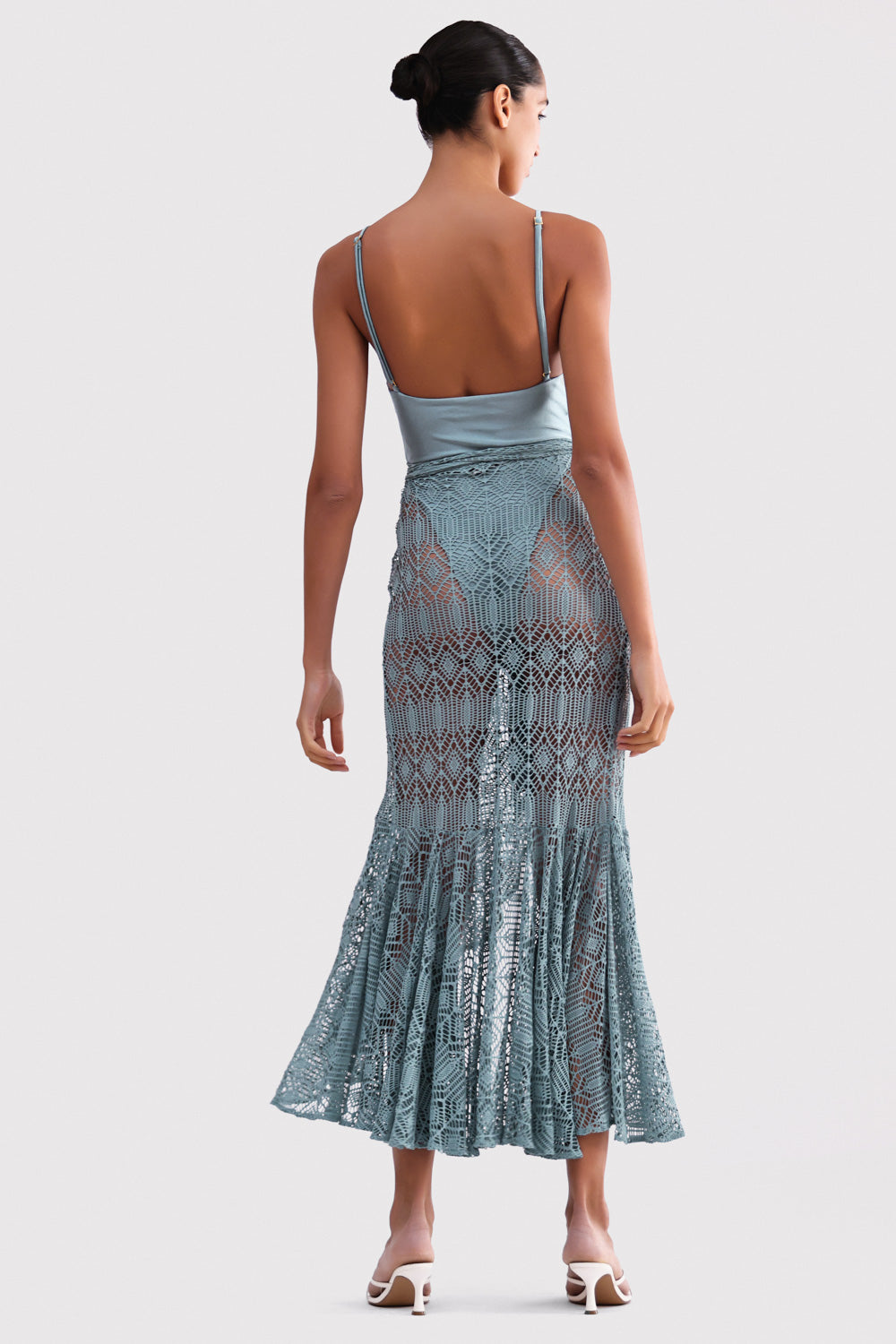 SAIDA DE PRAIA SEASHELL LYCRA AZUL