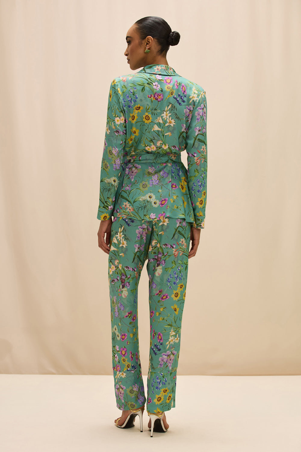PIJAMA LONGO HEATHER AZUL ESVERDEADO