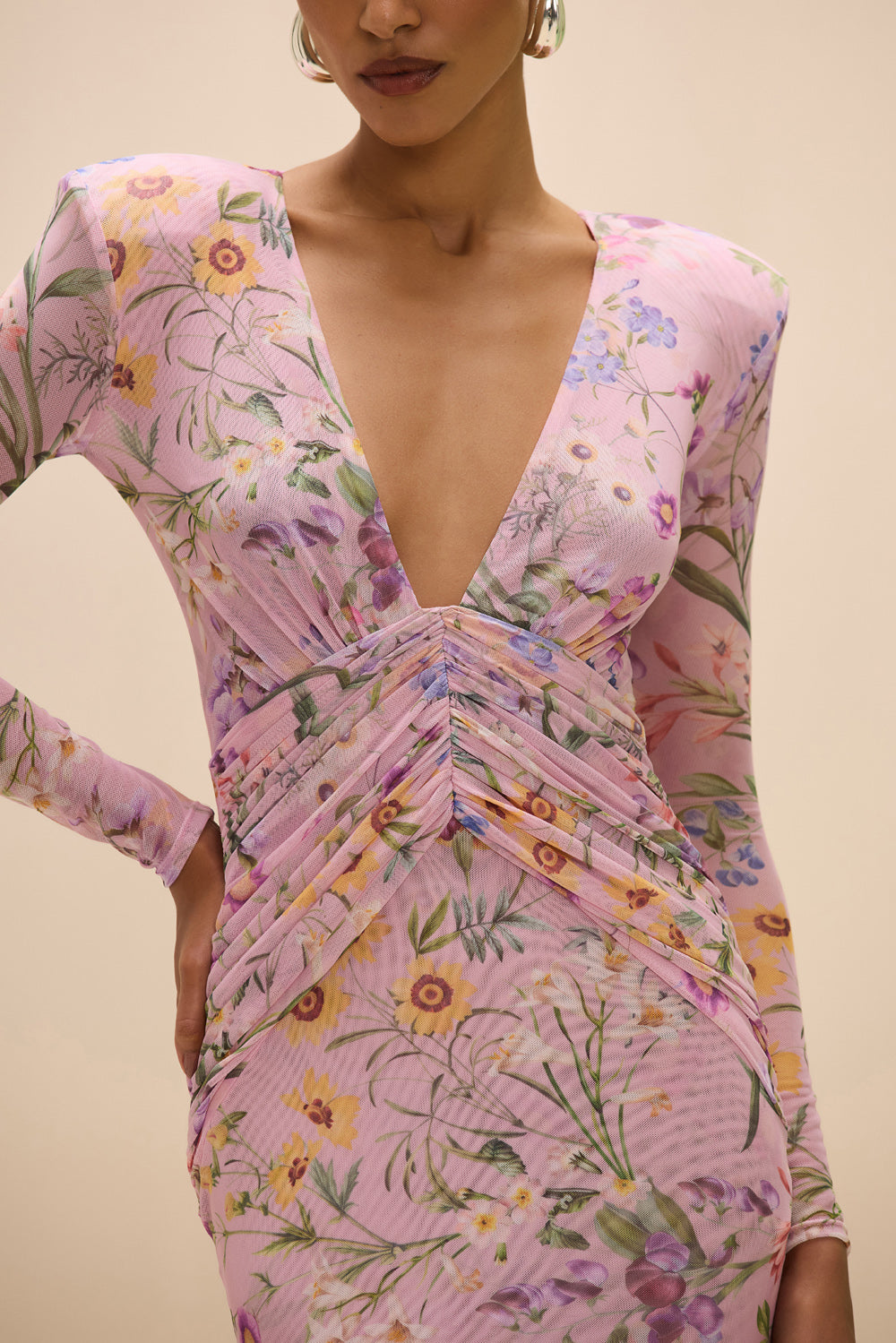 VESTIDO LONGO HEATHER ROSA