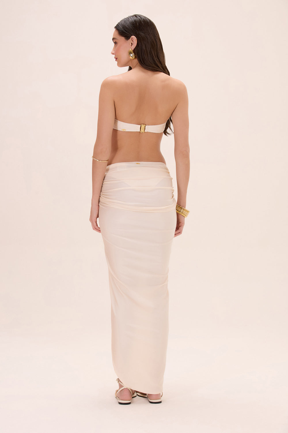 SAIDA DE PRAIA LONGA GOLDEN DUNE LYCRA OFF WHITE