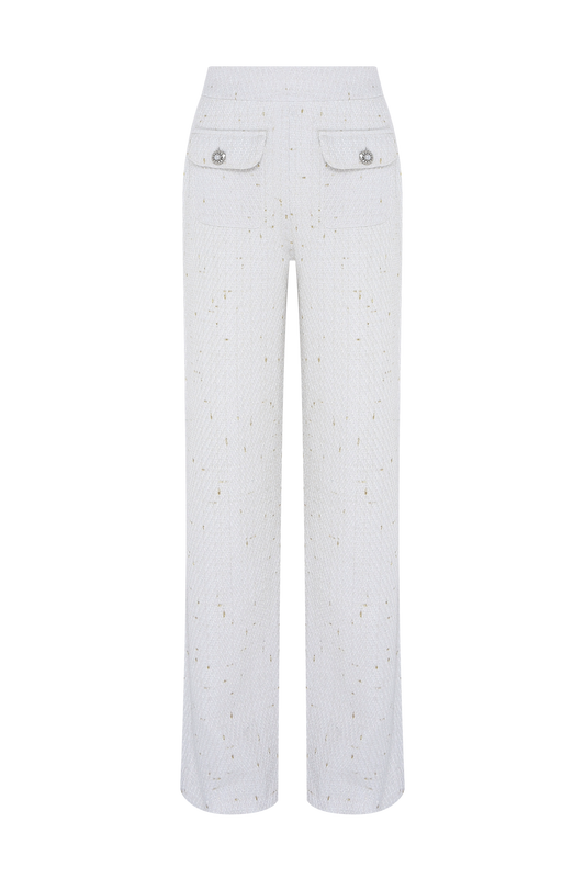 CALÇA PEARL TWEED OFF WHITE