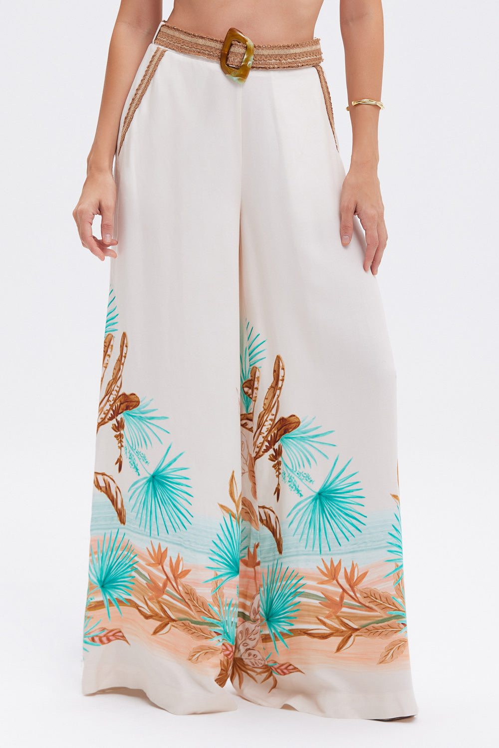 CALÇA TROPICAL BANANEIRA BEGE