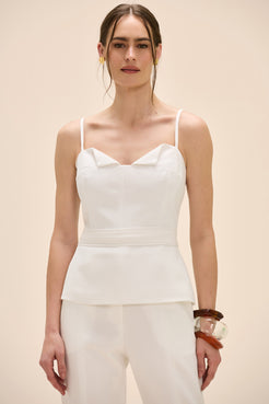 BLUSA DUAL CREPE OFF WHITE