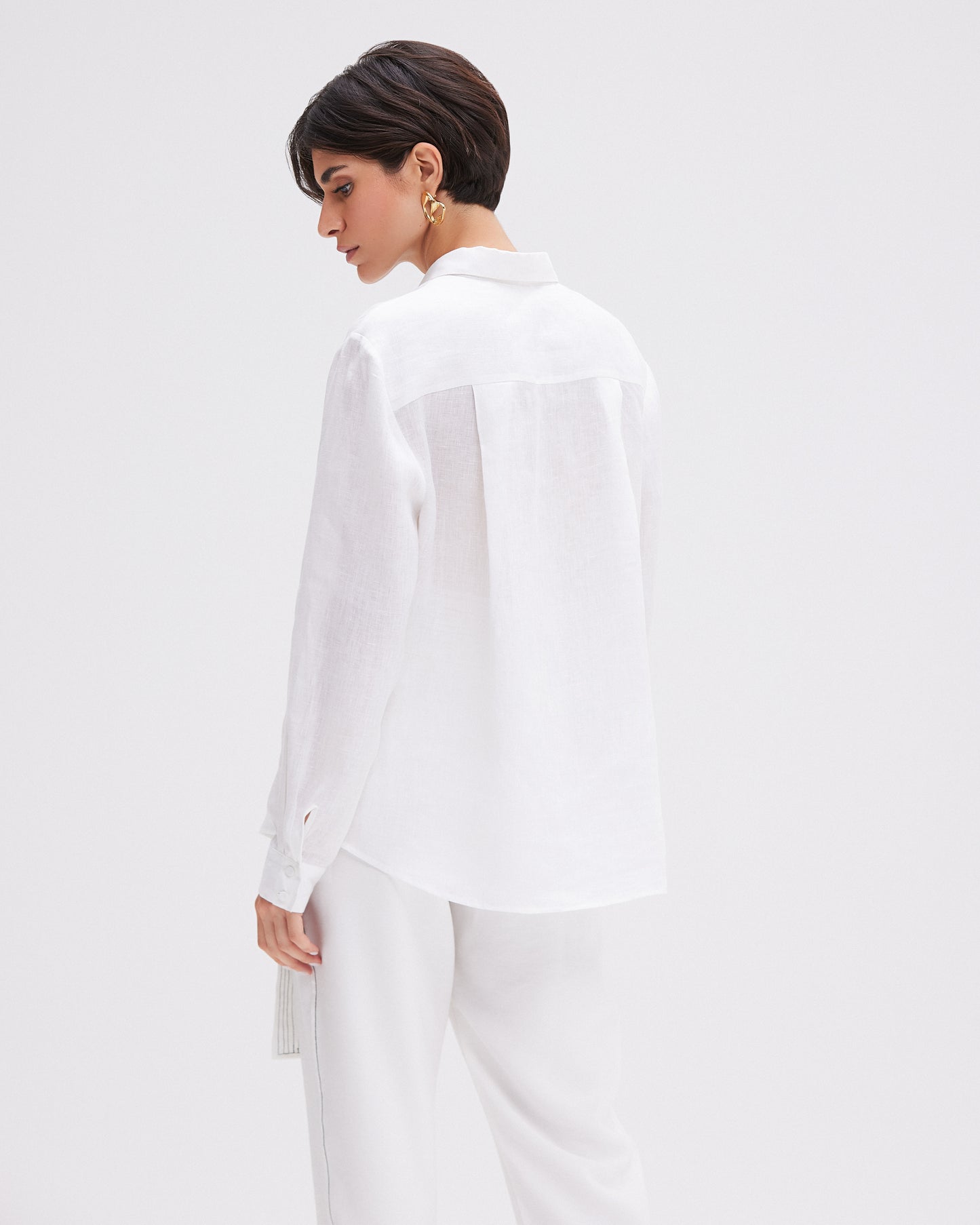 CAMISA LINEN INTENSE RUST OFF WHITE