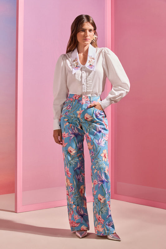 CALÇA AMARYLLIS DENIM AZUL