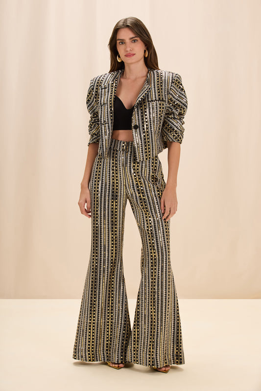 CALÇA PAETÊ AURIC PRETO