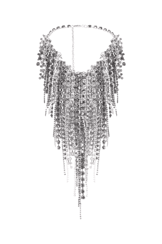 COLAR MAXI CASCATA PRATA