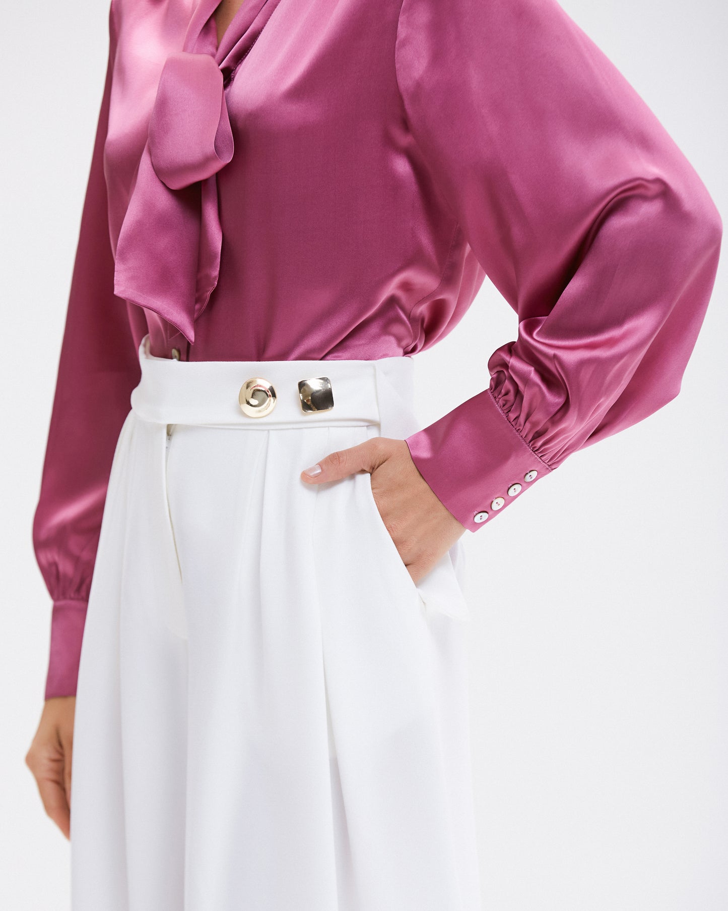 BLUSA CETIM SEDA ROSA ESCURO