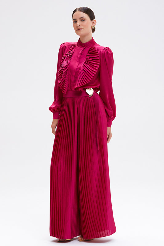 CALÇA CETIM DREAM  ROSA ESCURO