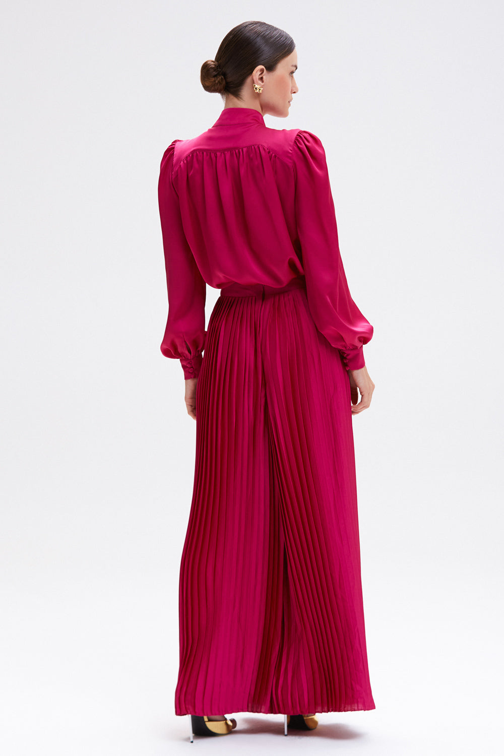 CALÇA CETIM DREAM ROSA ESCURO