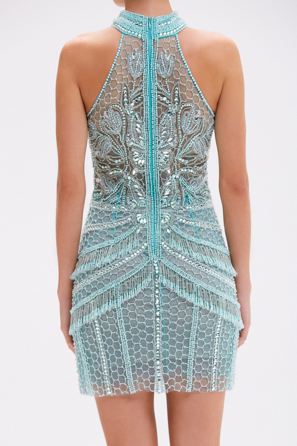 VESTIDO CURTO BUTTERFLY EMBROIDERY VERDE CLARO
