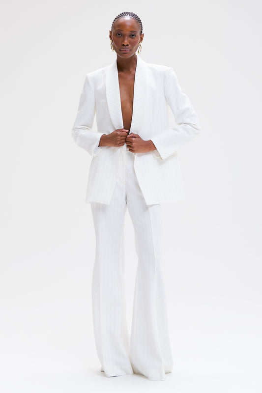 CALÇA METALLIC STRIPE PULSE  OFF WHITE