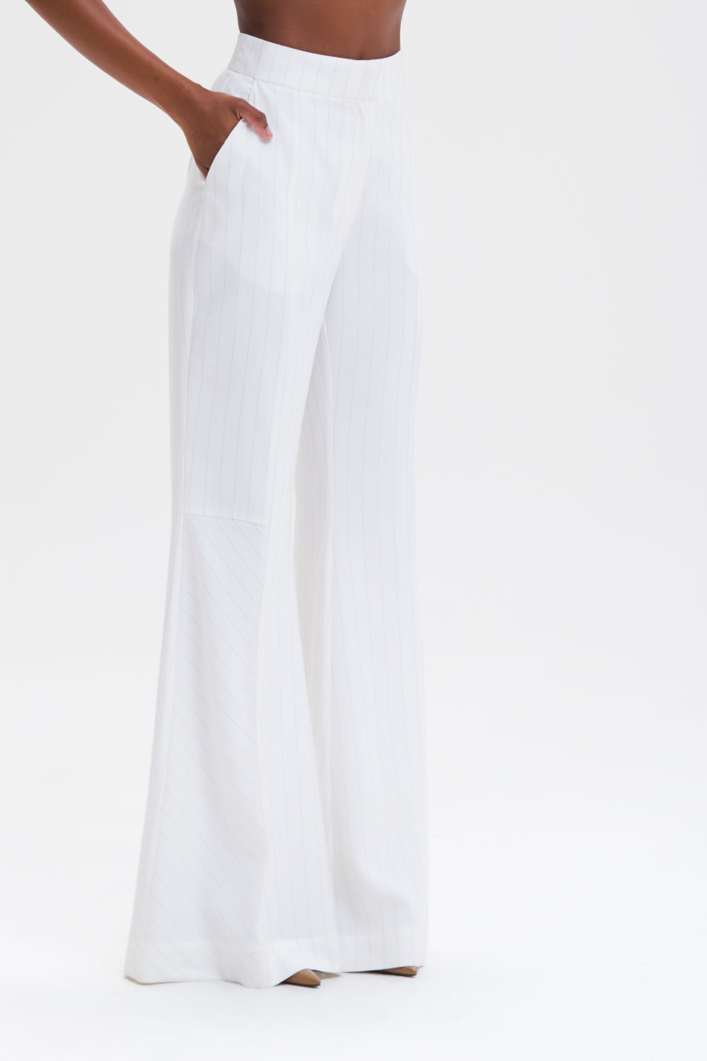 CALÇA METALLIC STRIPE PULSE OFF WHITE
