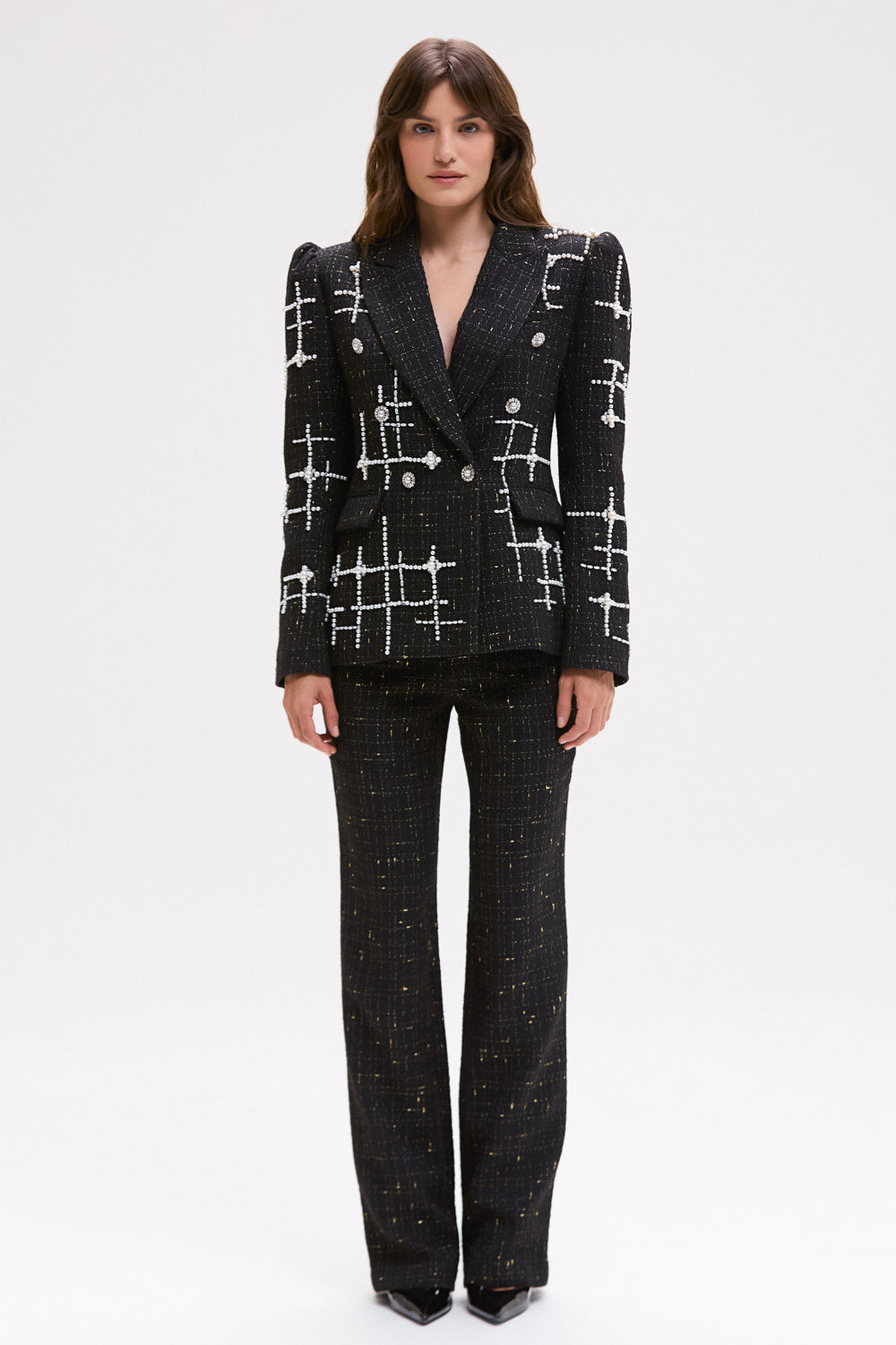 BLAZER PEARL TWEED PRETO