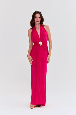 VESTIDO LONGO RADIANTE JERSEY PINK