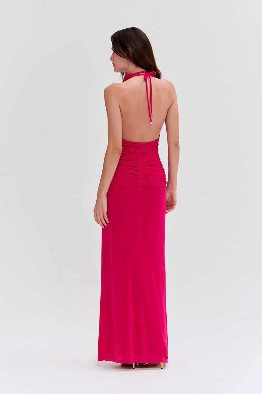 VESTIDO LONGO RADIANTE JERSEY PINK