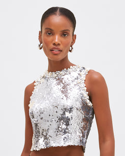 TOP PAETÊ MOONLIGHT PRATA