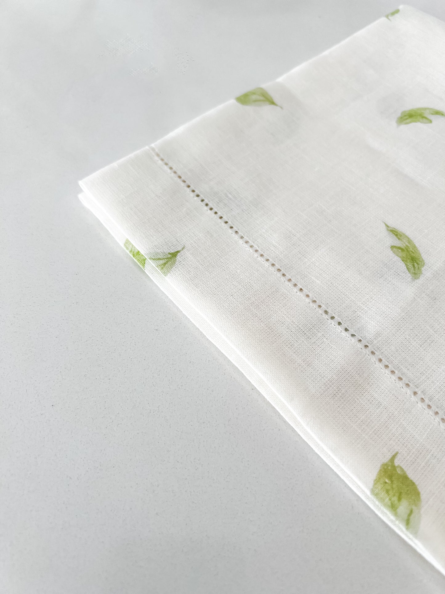 GUARDANAPO CASA LIS OFF WHITE COM VERDE