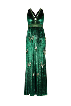 VESTIDO 2075 PAT BO INVERNO 2019 VERDE ESCURO