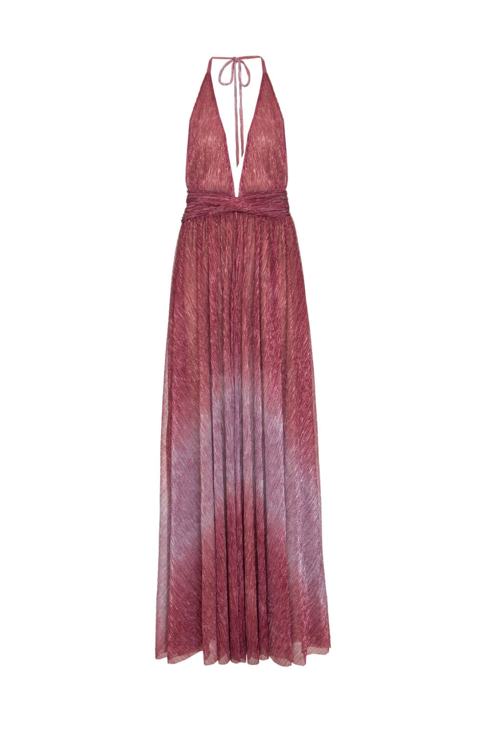 VESTIDO LONGO LUREX DEGRADÊ ROSA