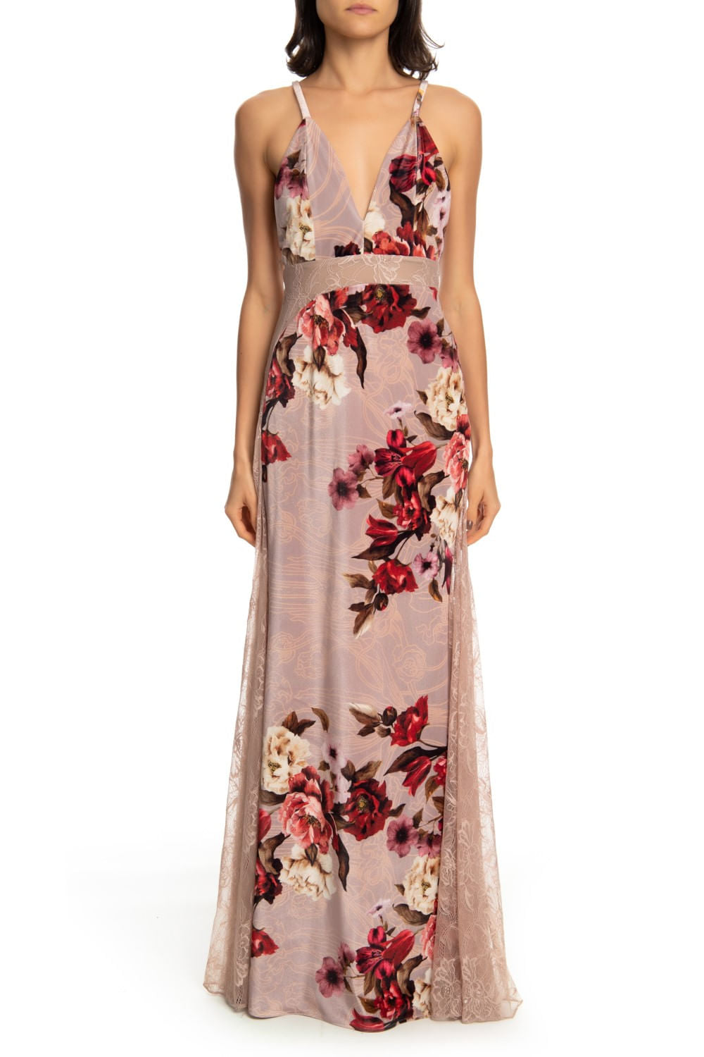 VESTIDO LONGO PEÔNIAS ALCIA ROSA