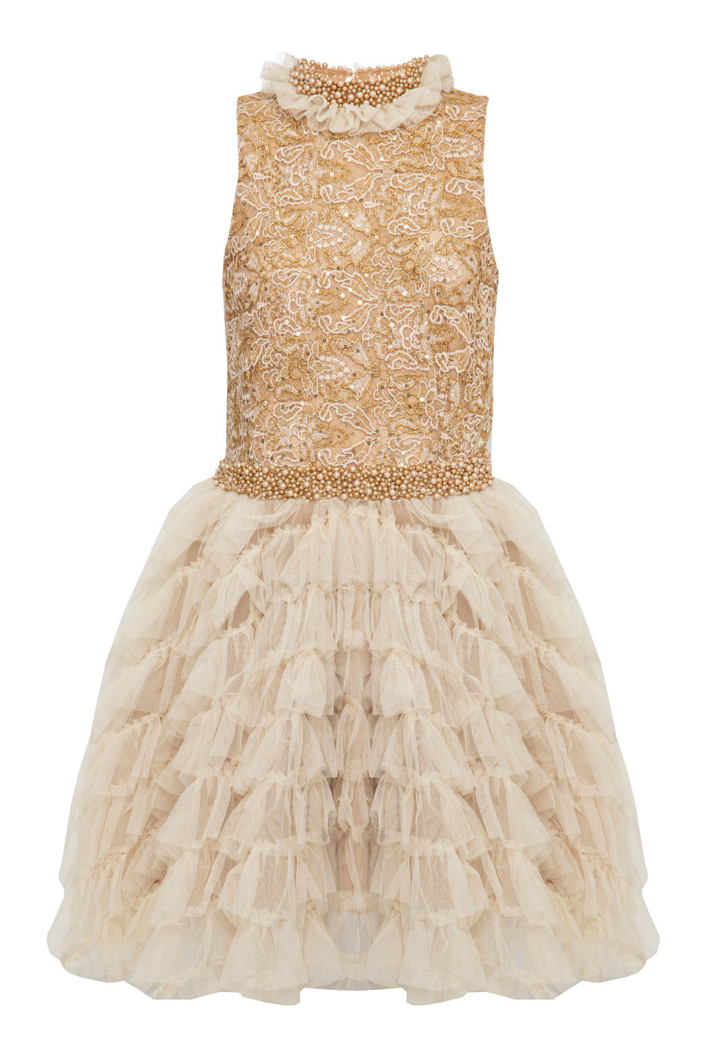 VESTIDO CURTO PÉROLAS ROSA